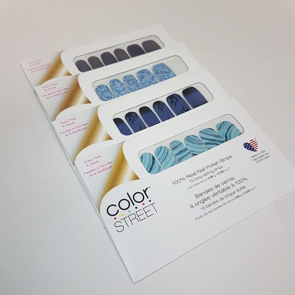 Color Street nail set Lot of 4 Blue shades - Picture 4 of 14